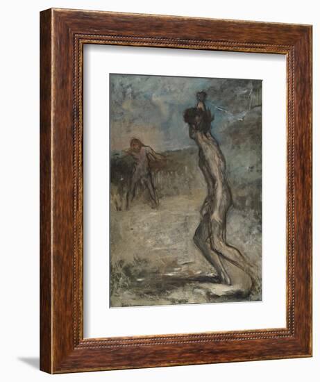 David and Goliath, C.1857-Edgar Degas-Framed Giclee Print