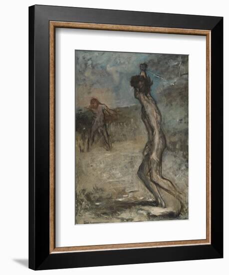 David and Goliath, C.1857-Edgar Degas-Framed Giclee Print