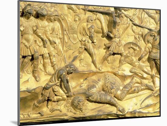 David and Goliath, Detail from the Original Panel from the East Doors of the Baptistery, 1425-52-Lorenzo Ghiberti-Mounted Giclee Print