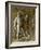 David and Goliath. Monochrome workshop painting Imitation of a relief (around 1490)-Andrea Mantegna-Framed Giclee Print