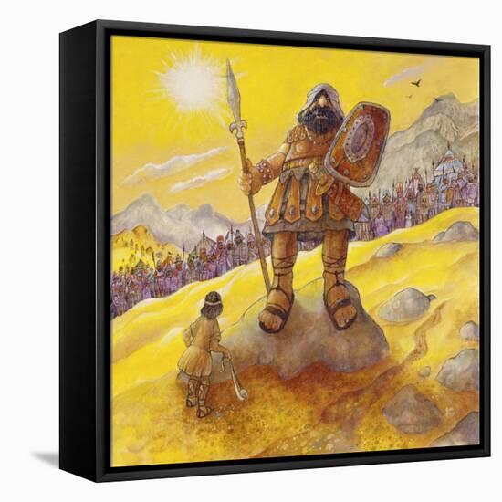 David and Goliath-Bill Bell-Framed Premier Image Canvas