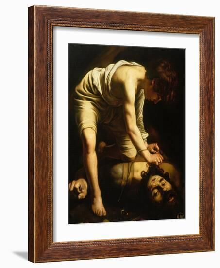 David and Goliath-Caravaggio-Framed Giclee Print