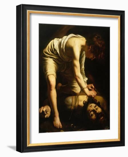 David and Goliath-Caravaggio-Framed Giclee Print