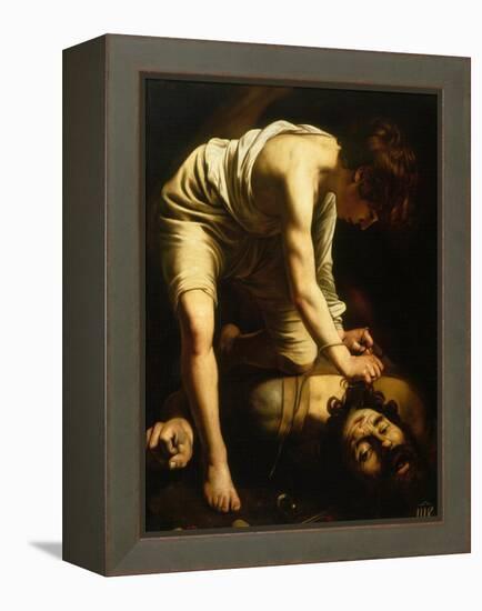 David and Goliath-Caravaggio-Framed Premier Image Canvas