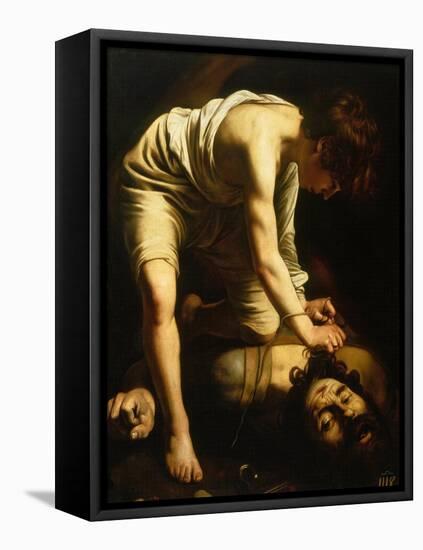 David and Goliath-Caravaggio-Framed Premier Image Canvas