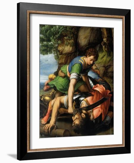 David and Goliath-Michiel Coxie-Framed Giclee Print