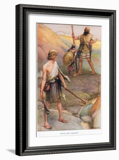 David and Goliath-Arthur A. Dixon-Framed Giclee Print