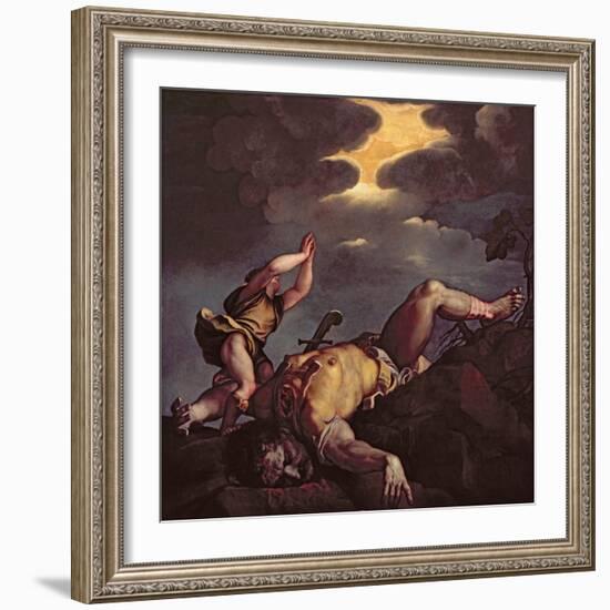 David and Goliath-Titian (Tiziano Vecelli)-Framed Giclee Print