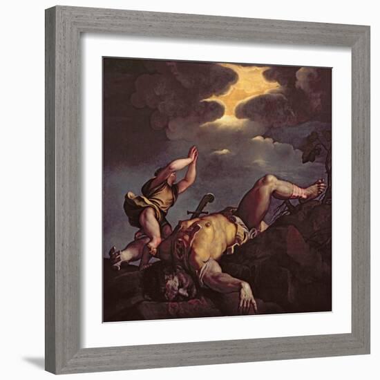 David and Goliath-Titian (Tiziano Vecelli)-Framed Giclee Print