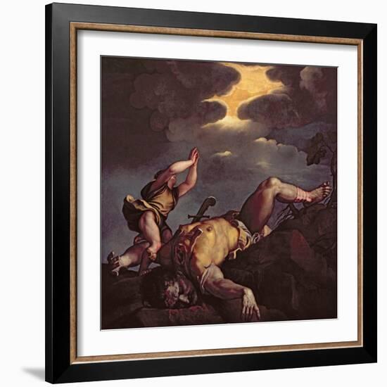 David and Goliath-Titian (Tiziano Vecelli)-Framed Giclee Print