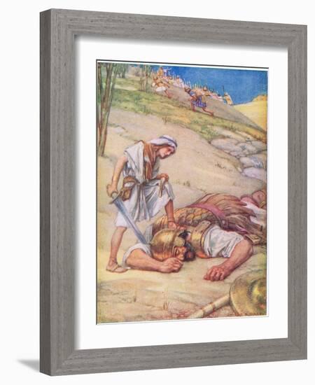 David and Goliath-Arthur A. Dixon-Framed Giclee Print