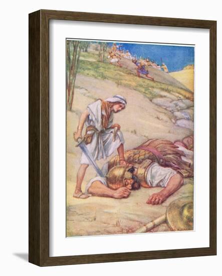 David and Goliath-Arthur A. Dixon-Framed Giclee Print