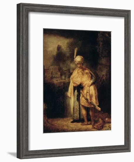 David and Jonathan, 1642-Rembrandt van Rijn-Framed Giclee Print