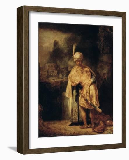 David and Jonathan, 1642-Rembrandt van Rijn-Framed Giclee Print