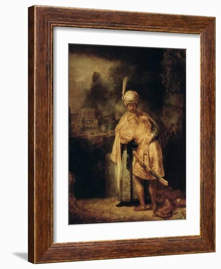 David and Jonathan, 1642-Rembrandt van Rijn-Framed Giclee Print