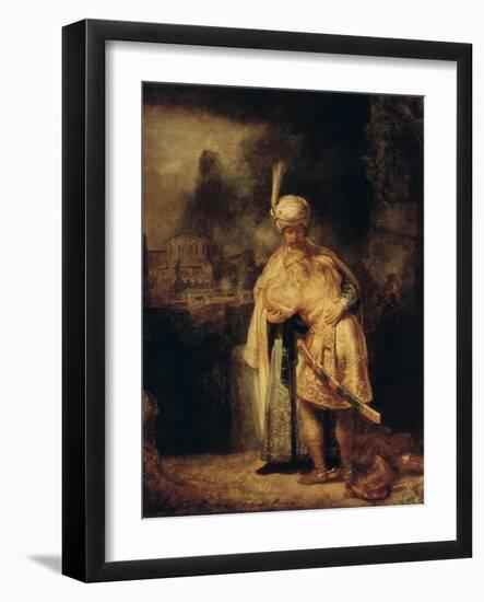 David and Jonathan, 1642-Rembrandt van Rijn-Framed Giclee Print