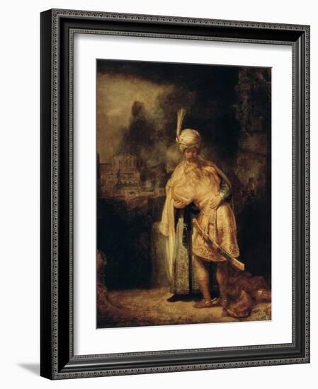 David and Jonathan, 1642-Rembrandt van Rijn-Framed Giclee Print