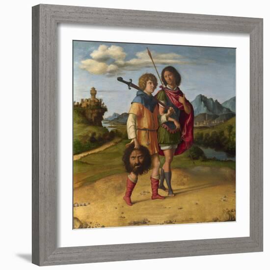 David and Jonathan, C.1508-Giovanni Battista Cima Da Conegliano-Framed Giclee Print