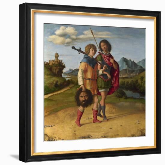 David and Jonathan, C.1508-Giovanni Battista Cima Da Conegliano-Framed Giclee Print