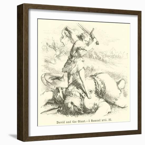 David and the Giant, 1 Samuel, Xvii, 51-null-Framed Giclee Print