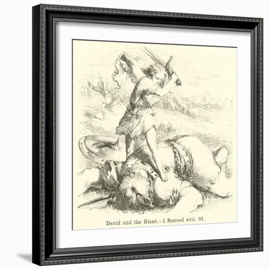 David and the Giant, 1 Samuel, Xvii, 51-null-Framed Giclee Print