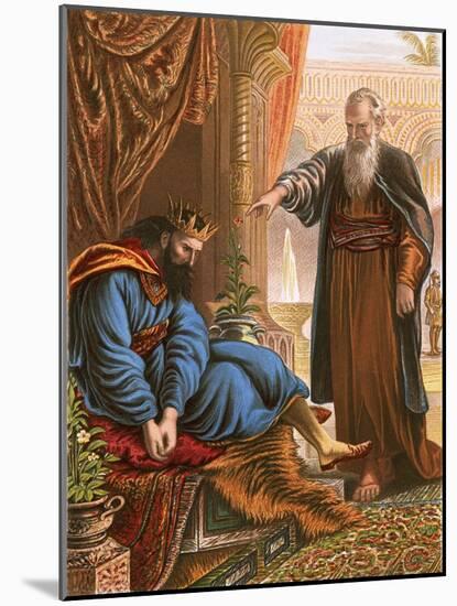 David and the Prophet Nathan-English-Mounted Giclee Print
