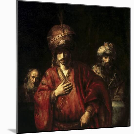 David and Uriah-Rembrandt van Rijn-Mounted Giclee Print