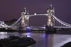 The Famous Tower Bridge in London Seen at Dusk, London, England-David Bank-Photographic Print