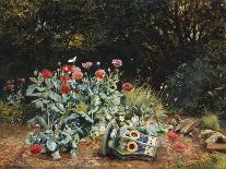 Summer Flowers in a Quiet Corner of a Garden, 1882-David Bates-Giclee Print