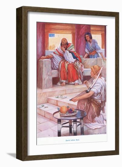 David before Saul-Arthur A. Dixon-Framed Giclee Print