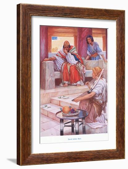 David before Saul-Arthur A. Dixon-Framed Giclee Print