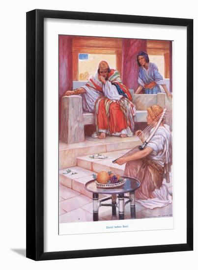 David before Saul-Arthur A. Dixon-Framed Giclee Print