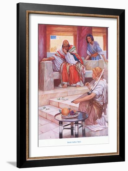 David before Saul-Arthur A. Dixon-Framed Giclee Print