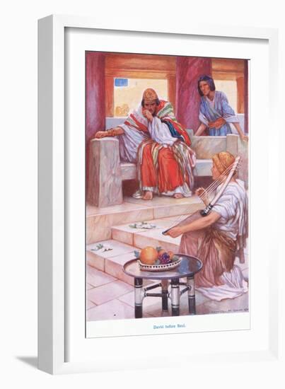 David before Saul-Arthur A. Dixon-Framed Giclee Print