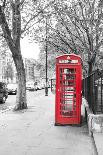 London Red Phone Box and Big Ben on Black and White Landscape-David Bostock-Photographic Print