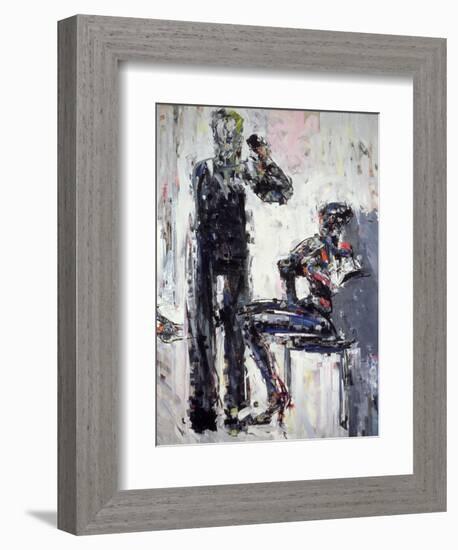 David Bowie and Iman, 1995-Stephen Finer-Framed Giclee Print