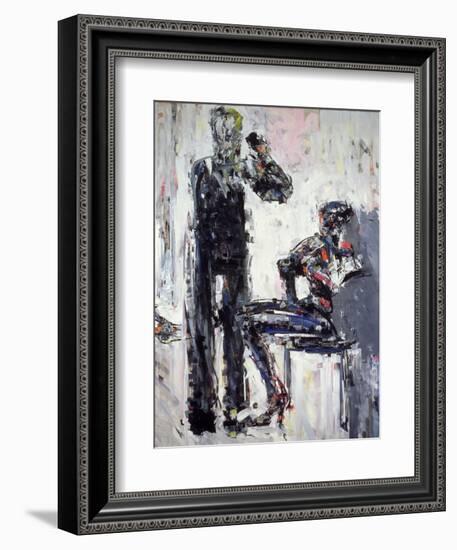 David Bowie and Iman, 1995-Stephen Finer-Framed Giclee Print