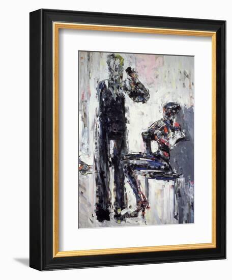 David Bowie and Iman, 1995-Stephen Finer-Framed Giclee Print