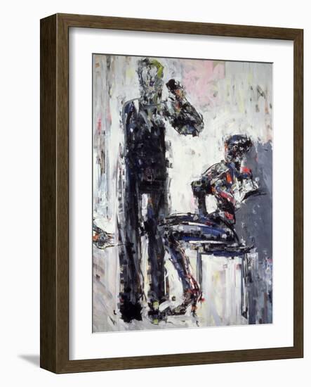 David Bowie and Iman, 1995-Stephen Finer-Framed Giclee Print