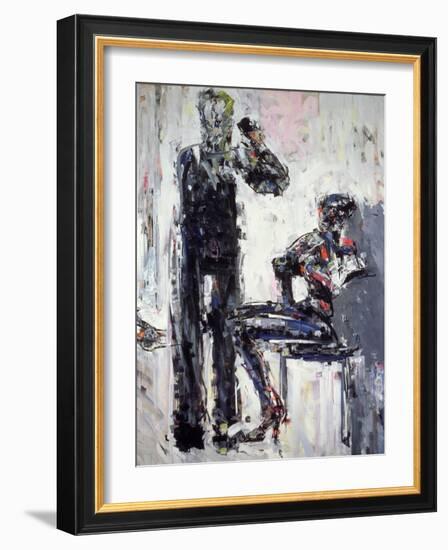 David Bowie and Iman, 1995-Stephen Finer-Framed Giclee Print