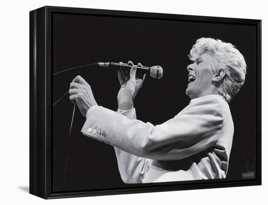 David Bowie Performing at Madison Square Garden-null-Framed Premier Image Canvas