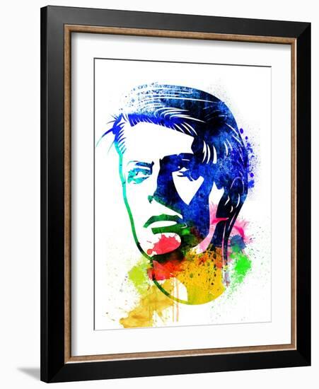 David Bowie Watercolor-Nelly Glenn-Framed Art Print