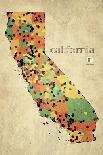 California County Map-David Bowman-Giclee Print