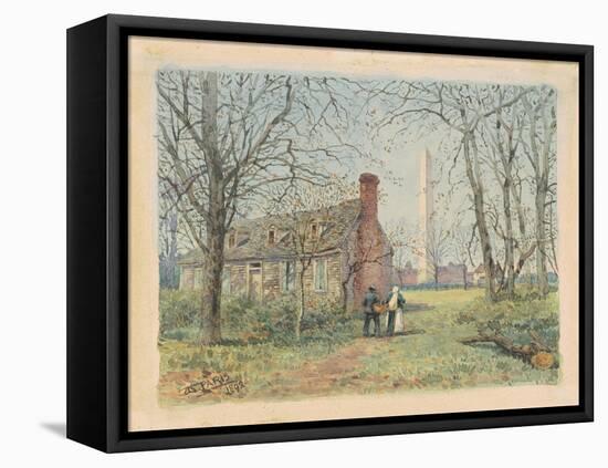 David Burns's Cottage and the Washington Monument, Washington D.C., 1892-Walter Paris-Framed Premier Image Canvas