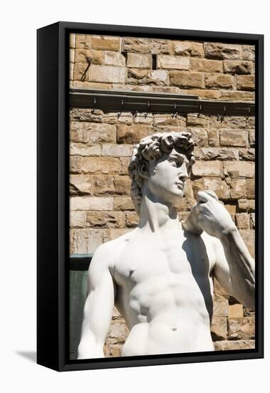 David by Michelangelo Dating from the 16th Century, Piazza Della Signoria, Florence (Firenze)-Nico Tondini-Framed Premier Image Canvas