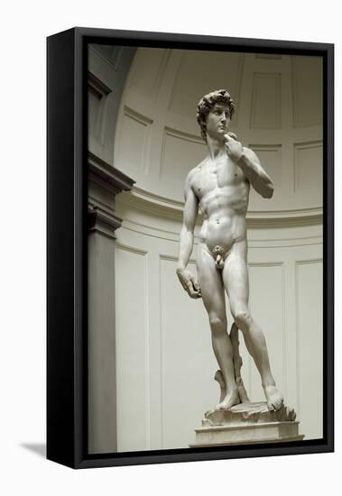 David, by Michelangelo-null-Framed Premier Image Canvas