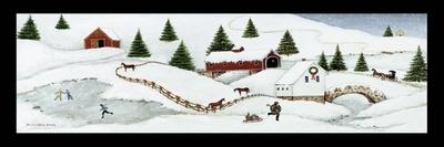 Christmas Valley Snowman-David Carter Brown-Art Print