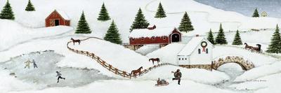 Christmas Village I Dark Crop-David Carter Brown-Art Print