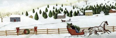 Merry Lil House Sq Merry Christmas-David Carter Brown-Art Print