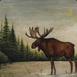 North Woods Moose II-David Cater Brown-Framed Art Print